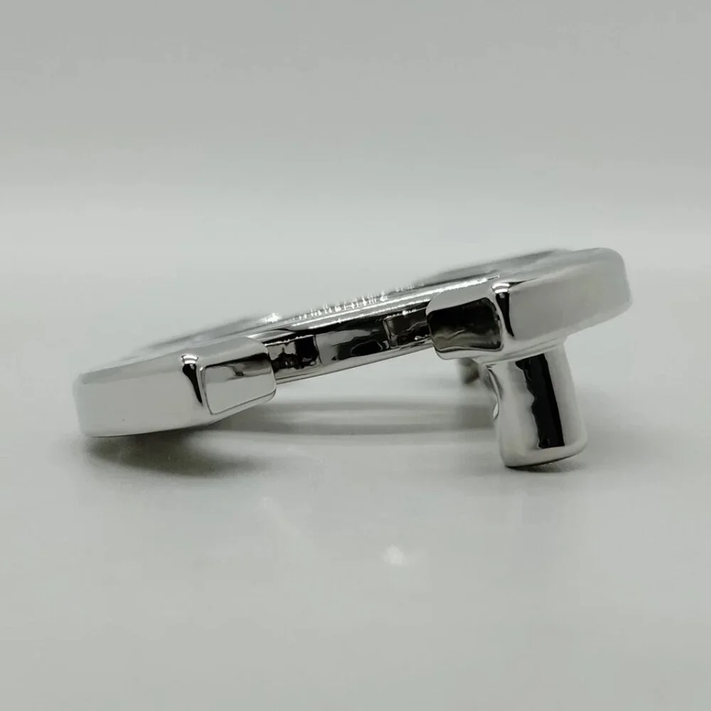 Chanel Brooch Pin Silver Black B24 B 597-051025